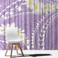 Polynesian Vintage Floral Window Curtain Lavender Motifs LT7 - Polynesian Pride
