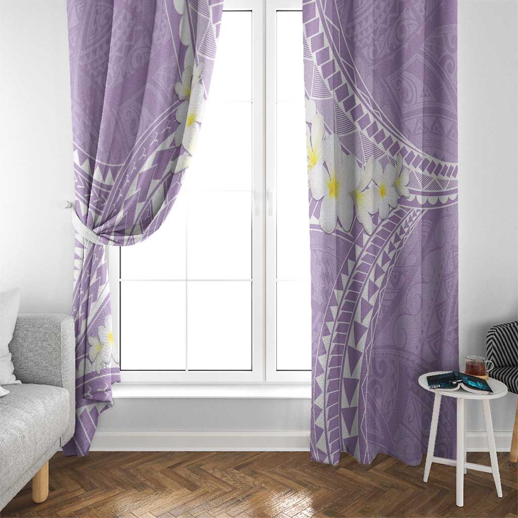 Polynesian Vintage Floral Window Curtain Lavender Motifs LT7 - Polynesian Pride