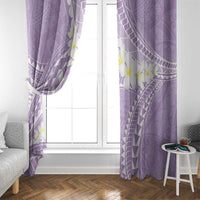 Polynesian Vintage Floral Window Curtain Lavender Motifs LT7 - Polynesian Pride