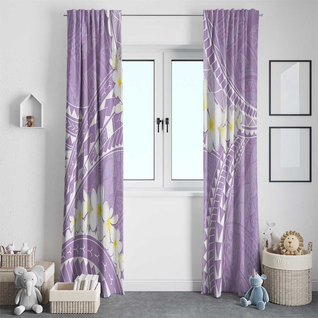 Polynesian Vintage Floral Window Curtain Lavender Motifs LT7 - Polynesian Pride