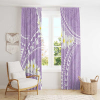 Polynesian Vintage Floral Window Curtain Lavender Motifs LT7 - Polynesian Pride