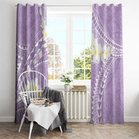 Polynesian Vintage Floral Window Curtain Lavender Motifs LT7 - Polynesian Pride