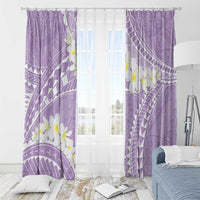 Polynesian Vintage Floral Window Curtain Lavender Motifs LT7 - Polynesian Pride