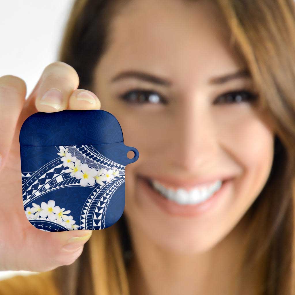Polynesian Vintage Floral AirPods Case Navy Blue Motifs LT7 Navy Blue - Polynesian Pride