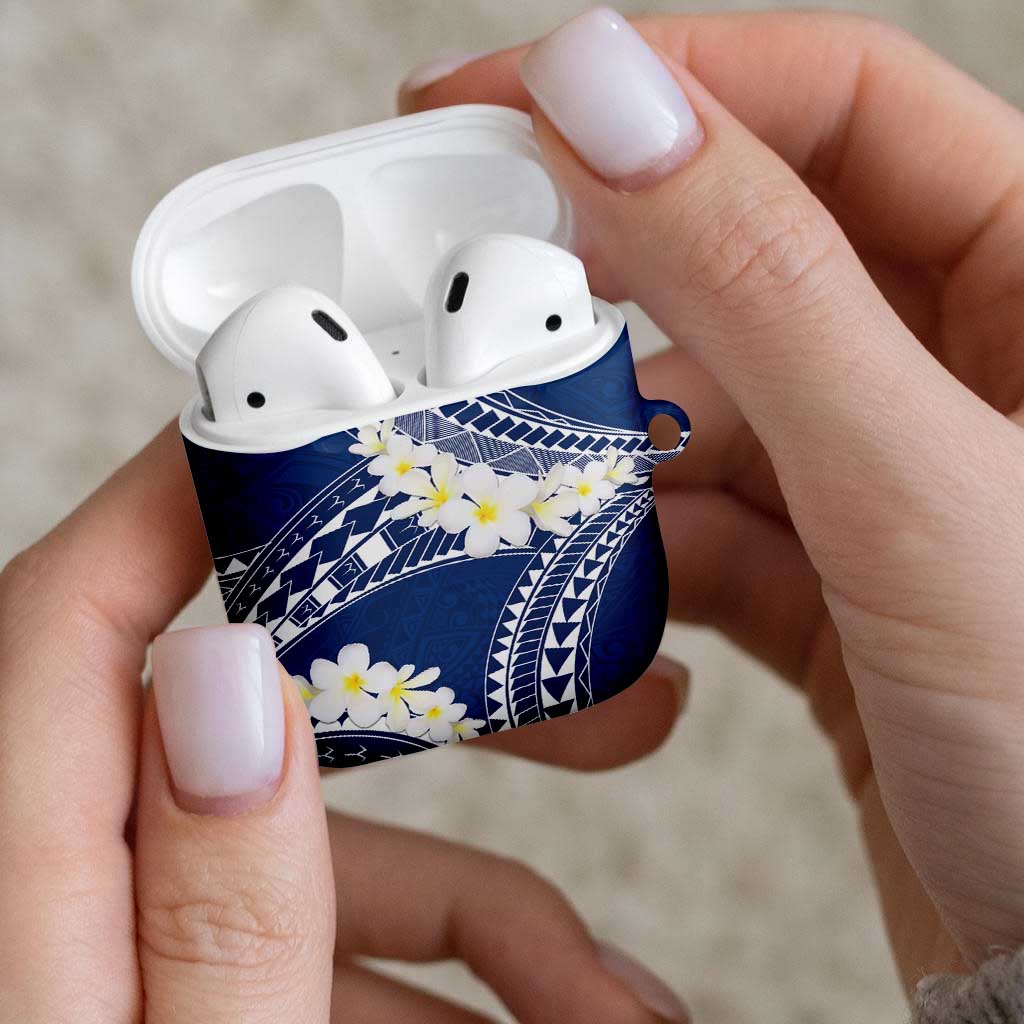 Polynesian Vintage Floral AirPods Case Navy Blue Motifs LT7 - Polynesian Pride