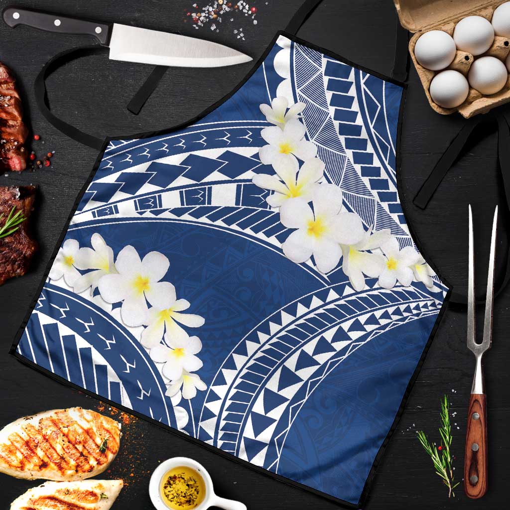 Polynesian Vintage Floral Apron Navy Blue Motifs LT7 Navy Blue - Polynesian Pride