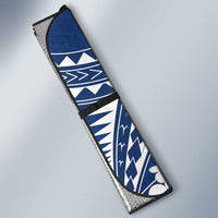 Polynesian Vintage Floral Auto Sun Shade Navy Blue Motifs LT7 - Polynesian Pride