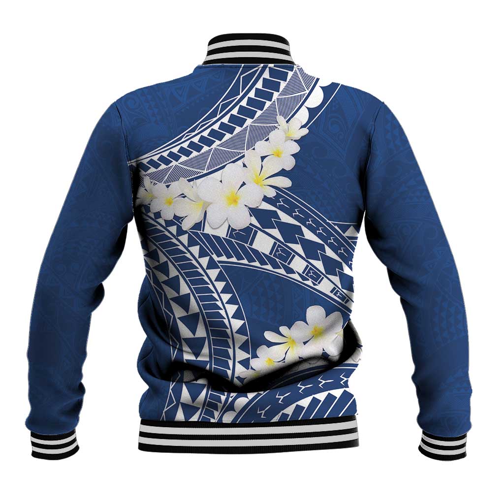 Polynesian Vintage Floral Baseball Jacket Navy Blue Motifs LT7 - Polynesian Pride