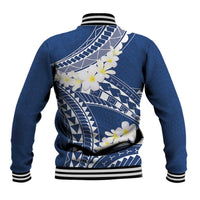 Polynesian Vintage Floral Baseball Jacket Navy Blue Motifs LT7 - Polynesian Pride