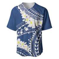 Polynesian Vintage Floral Baseball Jersey Navy Blue Motifs LT7 Navy Blue - Polynesian Pride