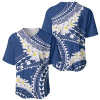 Polynesian Vintage Floral Baseball Jersey Navy Blue Motifs LT7 - Polynesian Pride