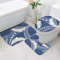 Polynesian Vintage Floral Bathroom Set Navy Blue Motifs LT7 - Polynesian Pride