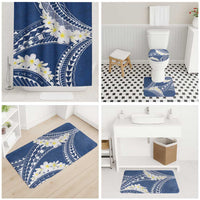 Polynesian Vintage Floral Bathroom Set Navy Blue Motifs LT7 - Polynesian Pride