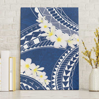 Polynesian Vintage Floral Canvas Wall Art Navy Blue Motifs LT7 Without Frame Navy Blue - Polynesian Pride