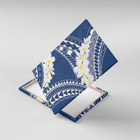 Polynesian Vintage Floral Canvas Wall Art Navy Blue Motifs LT7 With Frame Navy Blue - Polynesian Pride