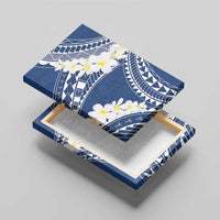 Polynesian Vintage Floral Canvas Wall Art Navy Blue Motifs LT7 - Polynesian Pride