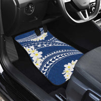 Polynesian Vintage Floral Car Mats Navy Blue Motifs LT7 - Polynesian Pride