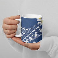 Polynesian Vintage Floral Ceramic Mug Navy Blue Motifs LT7 - Polynesian Pride