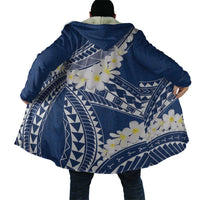 Polynesian Vintage Floral Cloak Navy Blue Motifs LT7 - Polynesian Pride