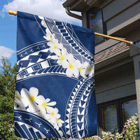 Polynesian Vintage Floral Garden Flag Navy Blue Motifs LT7 - Polynesian Pride