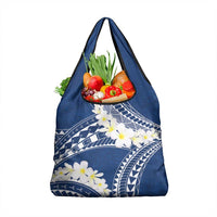 Polynesian Vintage Floral Grocery Bag Navy Blue Motifs LT7 1-pack One Size Navy Blue - Polynesian Pride
