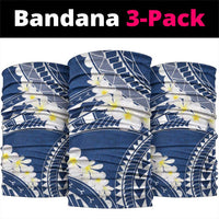 Polynesian Vintage Floral Neck Gaiter Navy Blue Motifs LT7 package One Size: 25*50cm Navy Blue - Polynesian Pride