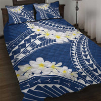 Polynesian Vintage Floral Quilt Bed Set Navy Blue Motifs LT7 Navy Blue - Polynesian Pride