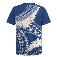 Polynesian Vintage Floral Rugby Jersey Navy Blue Motifs LT7 - Polynesian Pride