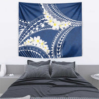Polynesian Vintage Floral Tapestry Navy Blue Motifs LT7 - Polynesian Pride