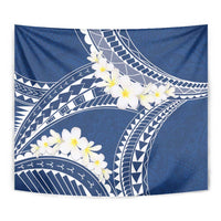 Polynesian Vintage Floral Tapestry Navy Blue Motifs LT7 - Polynesian Pride