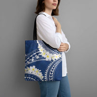 Polynesian Vintage Floral Tote Bag Navy Blue Motifs LT7 - Polynesian Pride