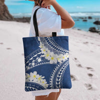 Polynesian Vintage Floral Tote Bag Navy Blue Motifs LT7 - Polynesian Pride