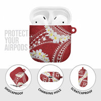 Polynesian Vintage Floral AirPods Case Scarlet Motifs LT7 - Polynesian Pride