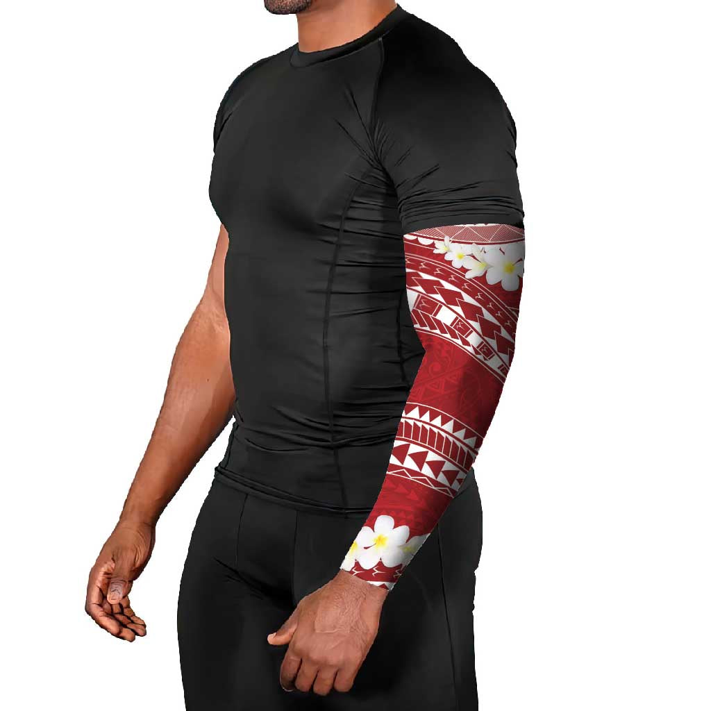 Polynesian Vintage Floral Arm Sleeves Scarlet Motifs LT7 - Polynesian Pride