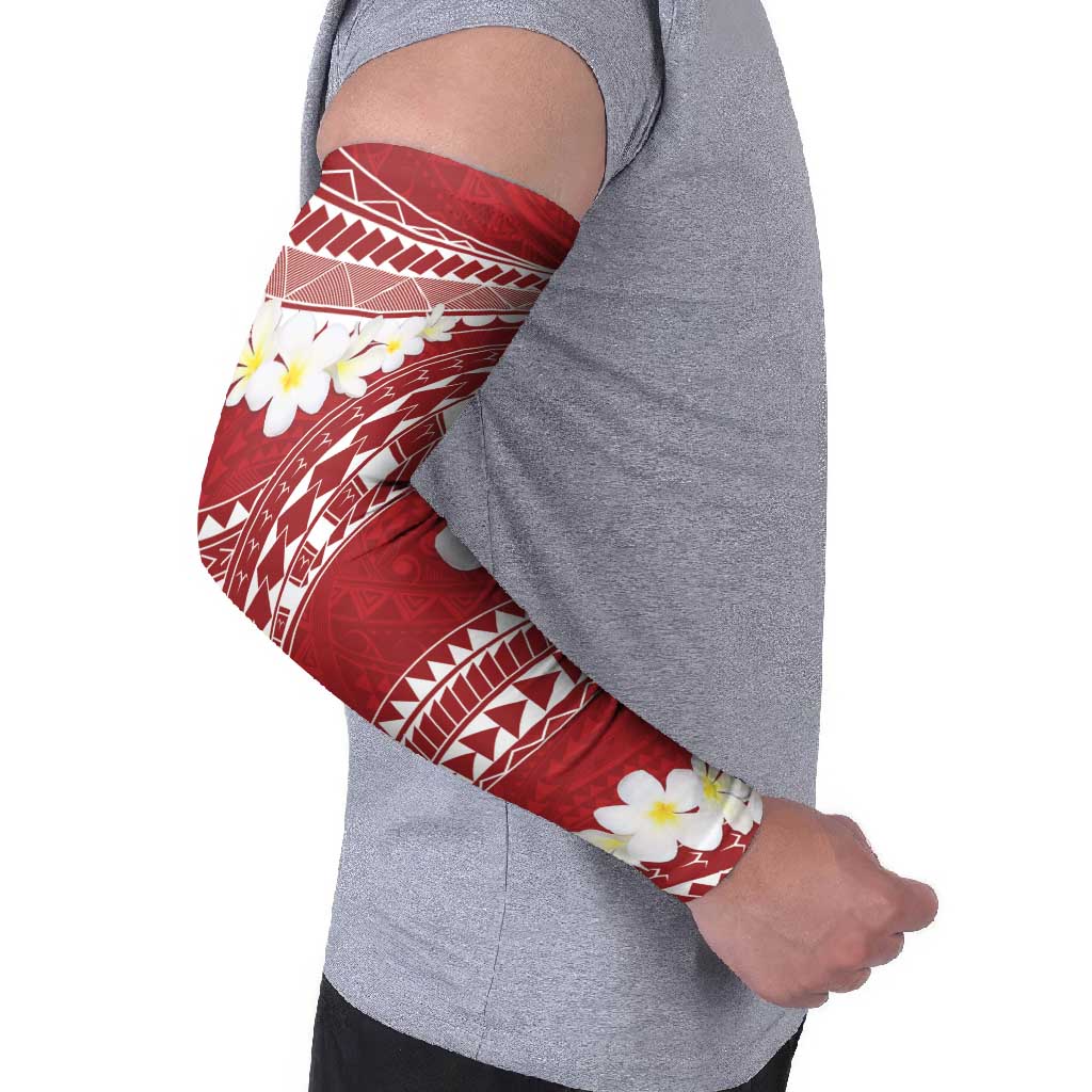 Polynesian Vintage Floral Arm Sleeves Scarlet Motifs LT7 - Polynesian Pride