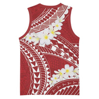 Polynesian Vintage Floral Basketball Jersey Scarlet Motifs LT7 - Polynesian Pride