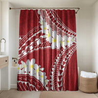 Polynesian Vintage Floral Bathroom Set Scarlet Motifs LT7 Shower Curtain Only Scarlet - Polynesian Pride