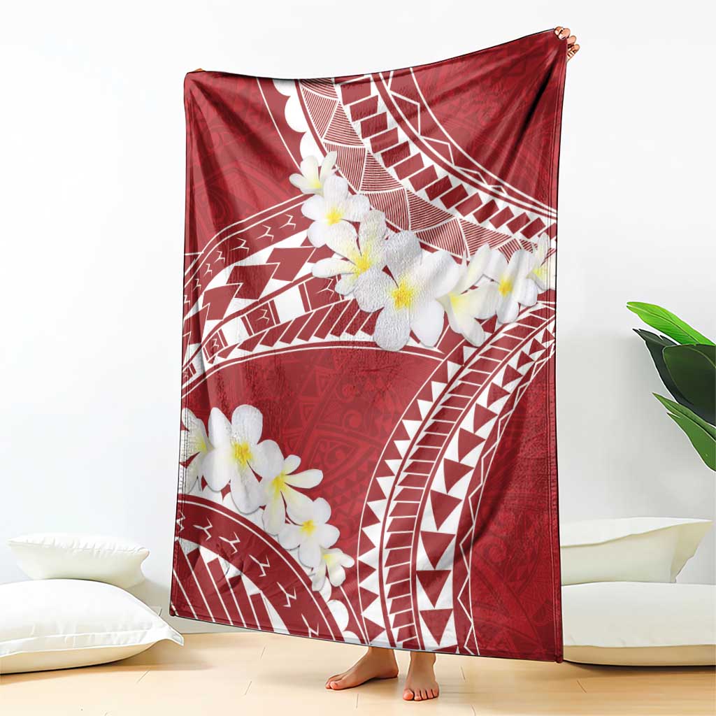 Polynesian Vintage Floral Blanket Scarlet Motifs LT7 - Polynesian Pride