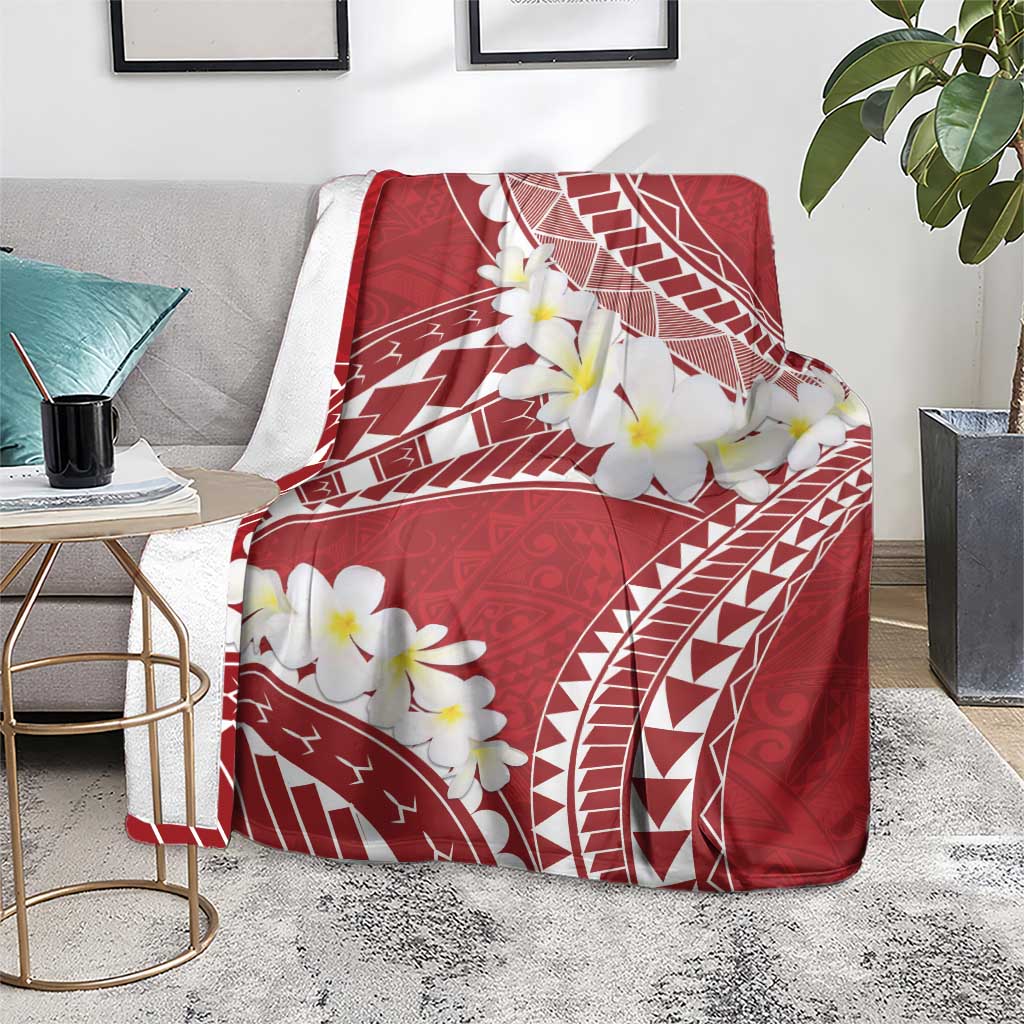 Polynesian Vintage Floral Blanket Scarlet Motifs LT7 - Polynesian Pride
