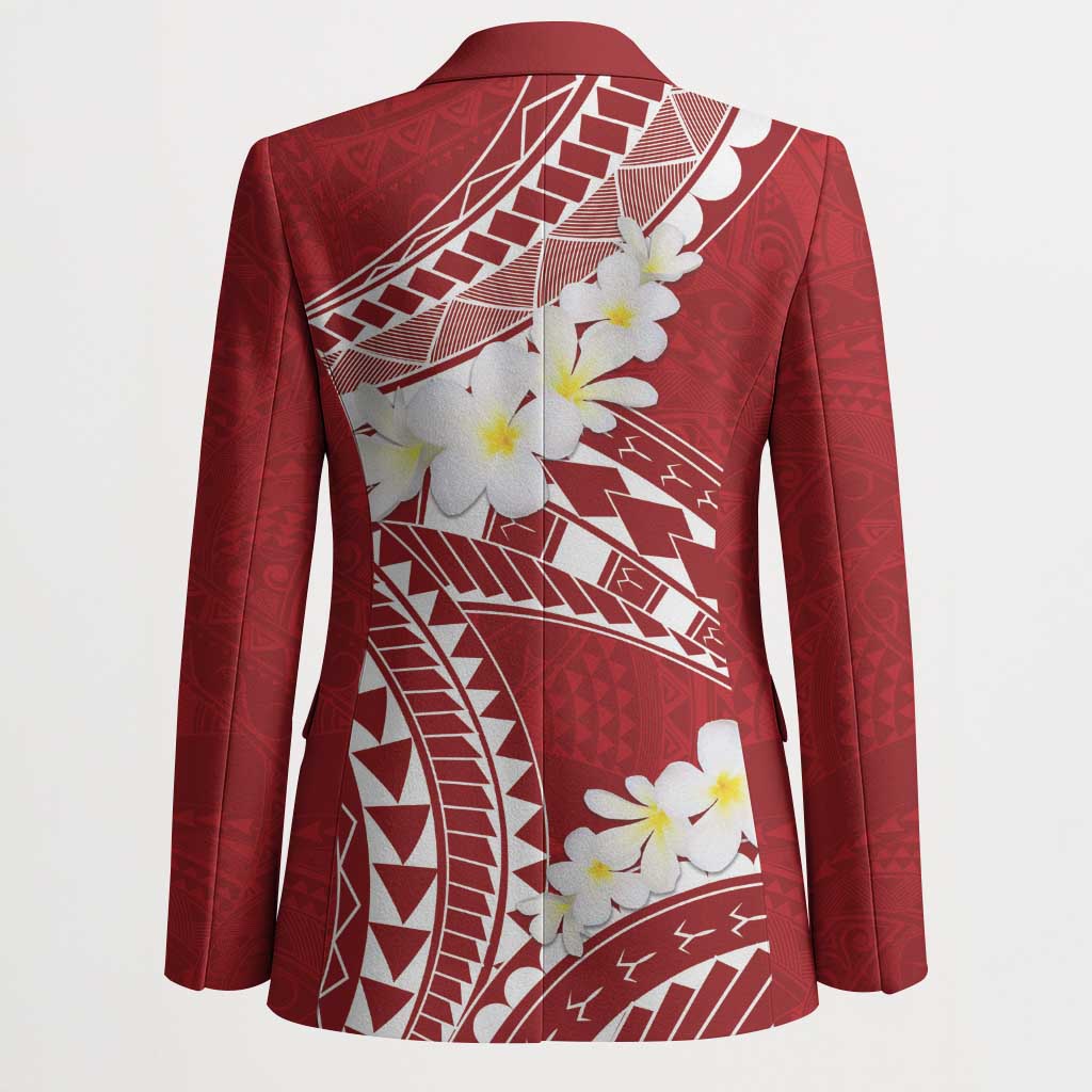 Polynesian Vintage Floral Blazer Scarlet Motifs LT7 - Polynesian Pride