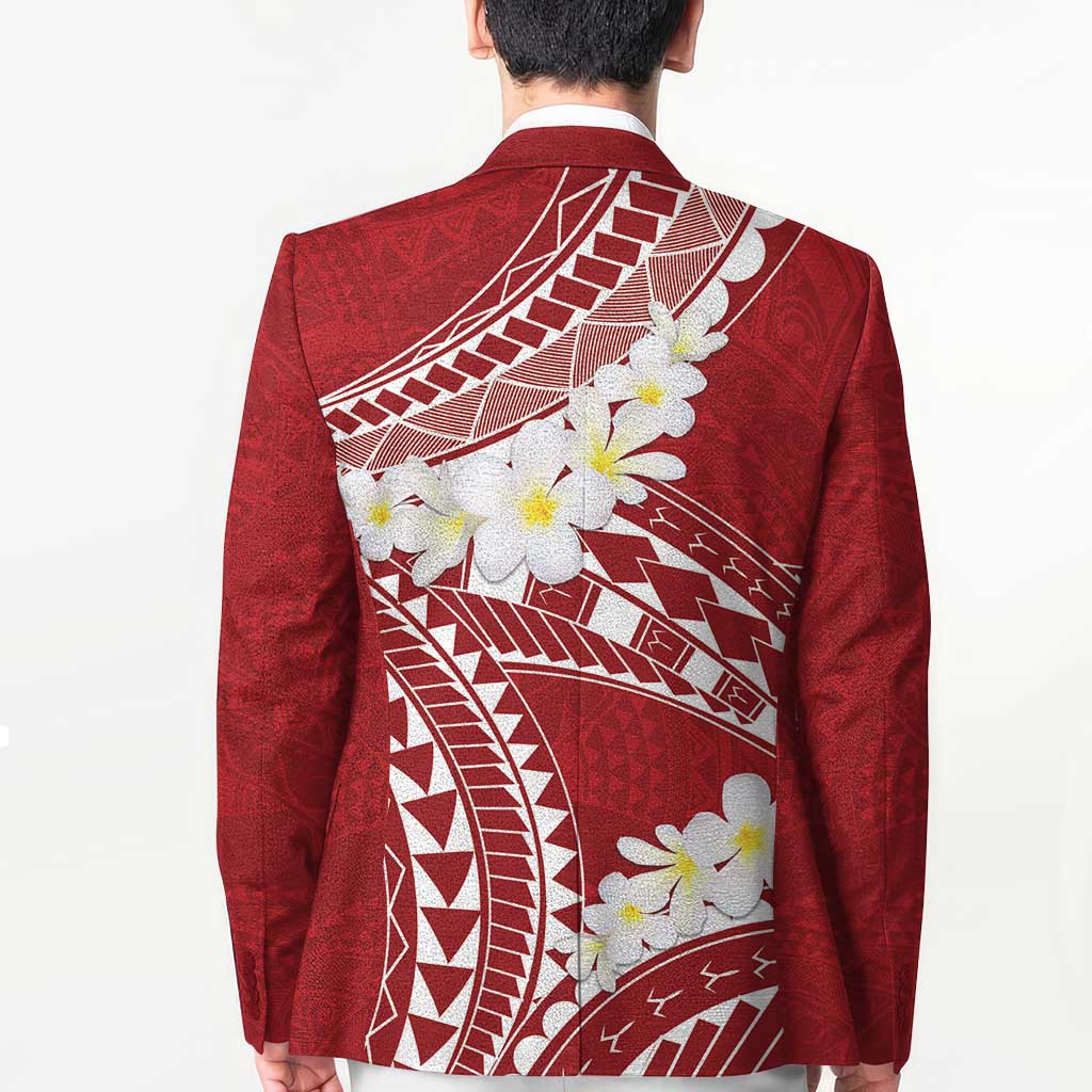 Polynesian Vintage Floral Blazer Scarlet Motifs LT7 - Polynesian Pride