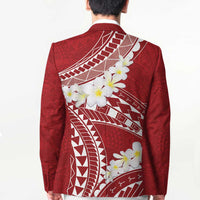 Polynesian Vintage Floral Blazer Scarlet Motifs LT7 - Polynesian Pride