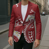 Polynesian Vintage Floral Blazer Scarlet Motifs LT7 - Polynesian Pride