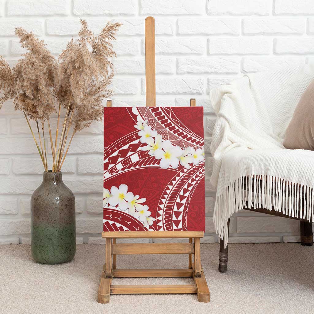 Polynesian Vintage Floral Canvas Wall Art Scarlet Motifs LT7 - Polynesian Pride