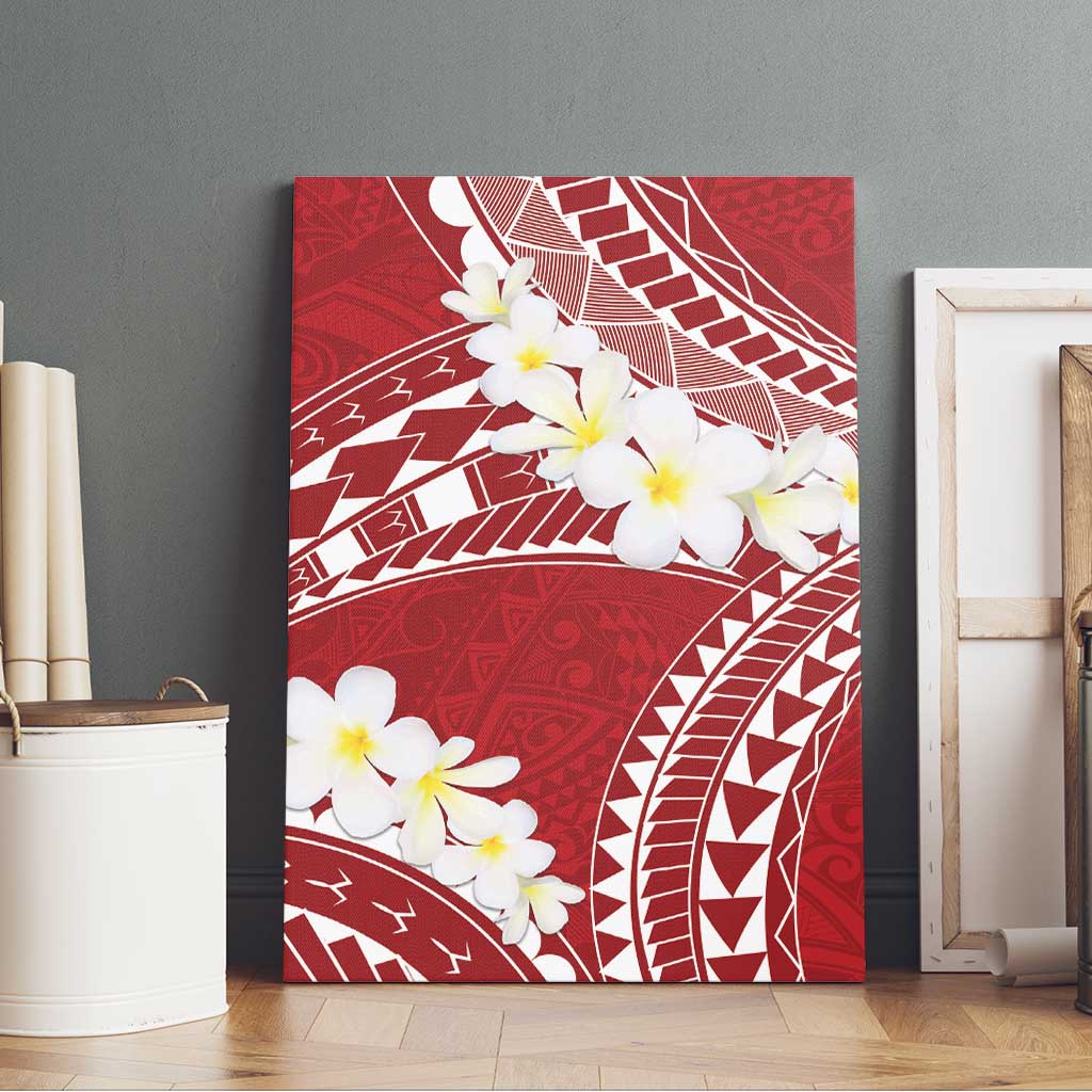 Polynesian Vintage Floral Canvas Wall Art Scarlet Motifs LT7 - Polynesian Pride