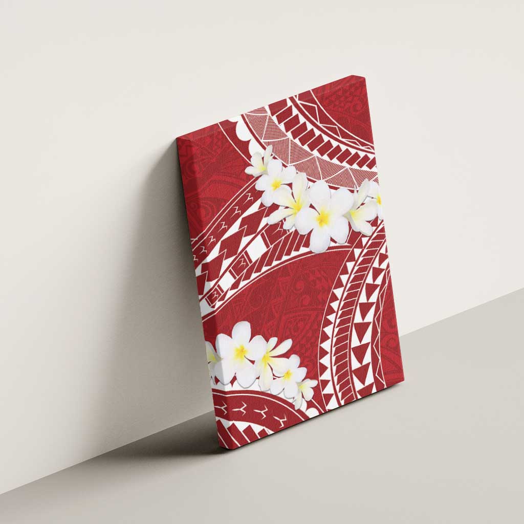 Polynesian Vintage Floral Canvas Wall Art Scarlet Motifs LT7 - Polynesian Pride