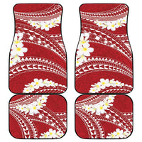 Polynesian Vintage Floral Car Mats Scarlet Motifs LT7 - Polynesian Pride