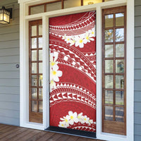 Polynesian Vintage Floral Door Cover Scarlet Motifs LT7 - Polynesian Pride