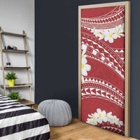 Polynesian Vintage Floral Door Cover Scarlet Motifs LT7 - Polynesian Pride