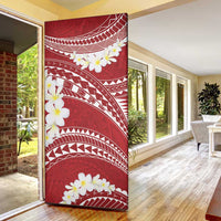 Polynesian Vintage Floral Door Cover Scarlet Motifs LT7 - Polynesian Pride